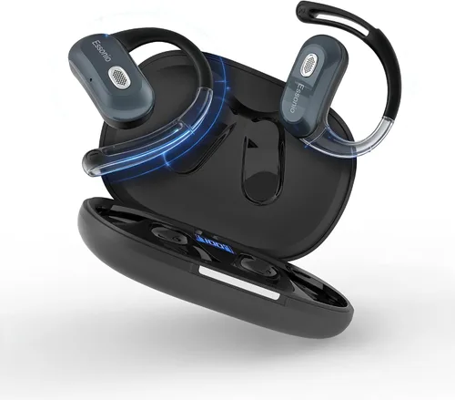 Essonio Auriculares abiertos inalámbricos Bluetooth 6.0, DT9.0 con sonido direccional con ganchos para las orejas 35H tiempo de reproducción ENC