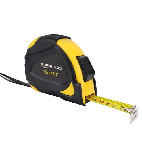 Miniatura 9 de Amazon Basics - Cinta métrica autobloqueante, precisión MID, 16 pies (5 m), Negro, Amarillo