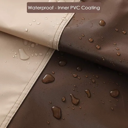 Miniatura 6 de SUPERJARE Funda para sombrilla de patio con varilla para sombrillas de 7 a 11 pies y sombrillas de 15 pies de doble cara, funda protectora Marrón