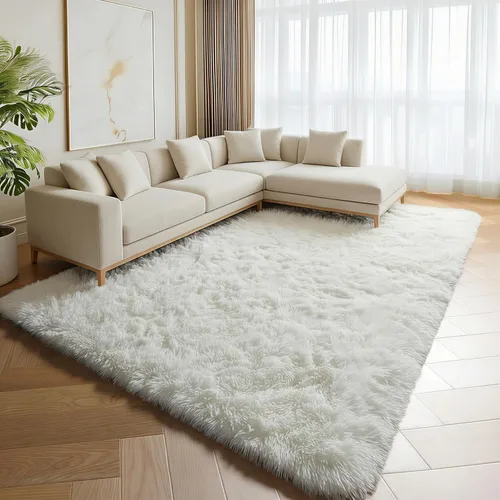 Miniatura 80 de ONASAR - Alfombra de pasillo negra de 2 x 6 pies, esponjosa, lavable, ultrasuave, afelpada, peluda, tapete para bebés, dormitorio de niños, armario
