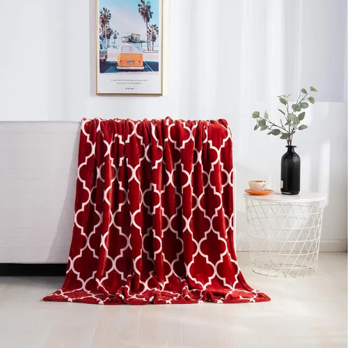 Miniatura 27 de Elegant Comfort Velvet Touch Ultra Lujosa Manta/Frazada de Vellón con Estampado Navideño de Vacaciones - 50 x 60 pulgadas, (Flor de Pascua), 50 x 60