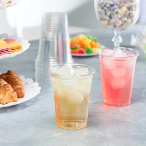 Miniatura 5 de GUSTO [454 ml - 100 unidades] Vasos de plástico transparentes PET para fiestas - Ideales para bebidas frías, batidos y fiestas