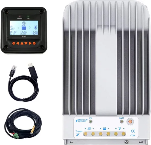 Miniatura 7 de EPEVER Controlador de carga solar MPPT 20A 12/24VDC Identificación automática del voltaje del sistema con medidor remoto MT50 y sensor