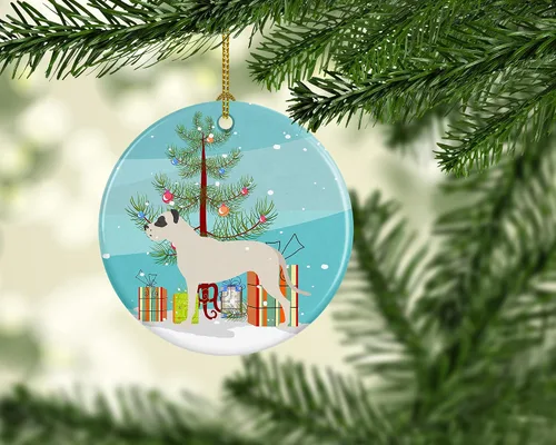 Miniatura 2 de Caroline's Treasures Dogo Argentino - Adorno de cerámica para árbol de Navidad, decoración colgante para el hogar, Navidad, fiestas, regalo, 3