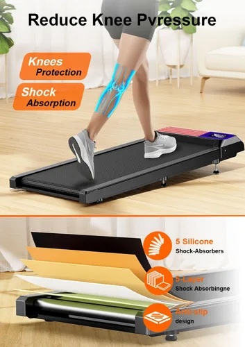 Miniatura 5 de Smart Queen Almohadilla para caminadora con mango extraíble, cinta de correr portátil de 2.5 HP para el hogar y la oficina, capacidad de 270 libras