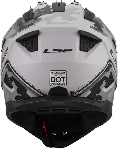 Miniatura 4 de LS2 Helmets Gate II - Casco integral para motocicleta MX Carabina Mate Gris/Negro
