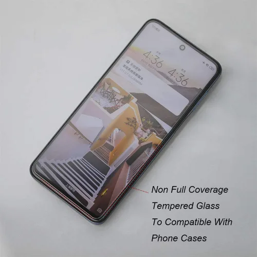 Miniatura 4 de Ibywind Protector de pantalla para Redmi Note 9, con 2 piezas de vidrio templado, 1 protector de lente de cámara, 1 película de fibra de carbono