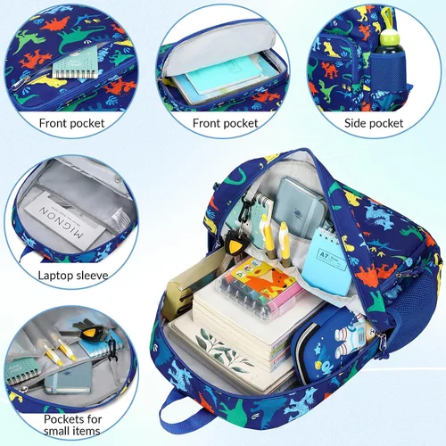 Miniatura 58 de Mygreen - Mochila escolar con bonitos diseños para niños y niñas, 11.5 x 15.7 x 5.1 pulgadas