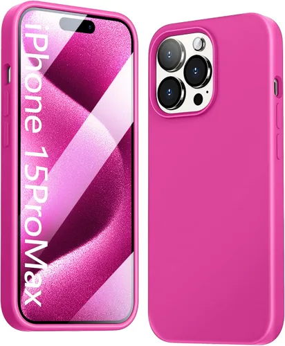 Miniatura 21 de Funda 5 en 1 para iPhone 12 Pro con protector de pantalla y protector de lente de cámara, funda de silicona líquida para iPhone 12 Pro (verde alpino)