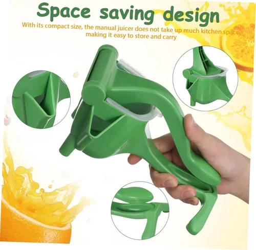 Miniatura 7 de Juego de exprimidor manual de mano de 2 piezas, exprimidor de cítricos verdes para limones, naranjas y naranjas, exprimidor de frutas resistente