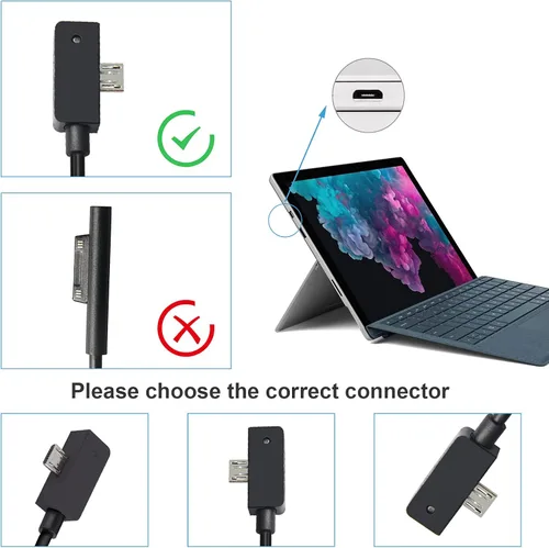 Miniatura 7 de Cargador Surface 3 13W 5.2V 2.5A Adaptador de Corriente CA Cargador de Cable de Reemplazo para Microsoft Surface 3, Modelo 1623 1624 1645 Tablet