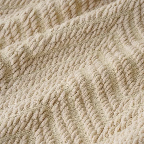 Miniatura 8 de BATTILO HOME Manta beige para sofá, cobija tejida beige para la cama, mantas neutras para decoración de la habitación, regalos para casa nueva, 50 x