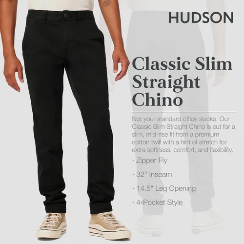 Miniatura 2 de HUDSON Chino clásico recto y delgado para hombre