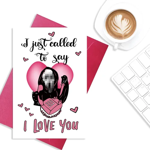 Miniatura 2 de Divertida tarjeta del día de San Valentín para novio, novia, marido, esposa, "I Called to Say I Love You", tarjeta de aniversario y cumpleaños