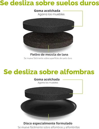 Miniatura 2 de Slipstick GorillaSliders - Deslizadores de muebles de alta calidad para todas las superficies del suelo (kit de mudanza de 16 piezas) reutilizables