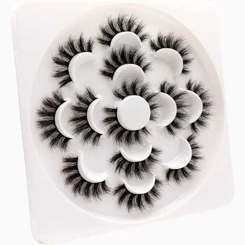 Miniatura 67 de Veleasha Pestañas postizas de manga puntiagudas, 100% hechas a mano, aspecto natural, pestañas postizas ligeras con banda transparente suave