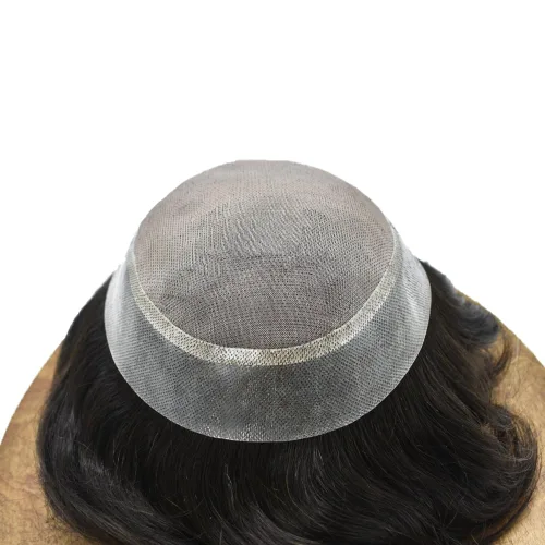Miniatura 7 de Tupé para hombres, piezas de cabello humano real, sistema de unidades de cabello natural, línea capilar natural, pieza de repuesto para hombres