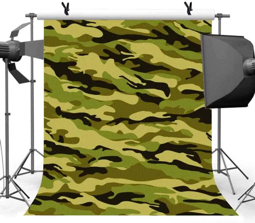 Miniatura 3 de Telones de fondo de camuflaje militar para fotografía 6x9FT camuflaje verde militar fondos fotográficos fotomatón estudio accesorios LUGE053