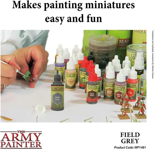 Miniatura 5 de The Army Painter Field Grey Warpaint - Pintura acrílica a base de agua muy pigmentada para juegos de rol de mesa, juegos de mesa y juegos de guerra