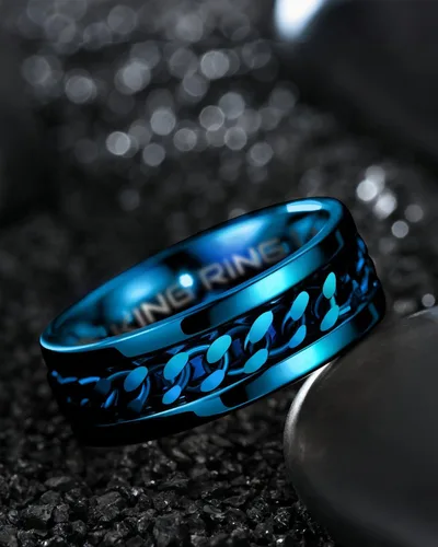Miniatura 59 de King Ring 8mm Spinner Ring – Fidget Ring for Men & Women – Designed in USA