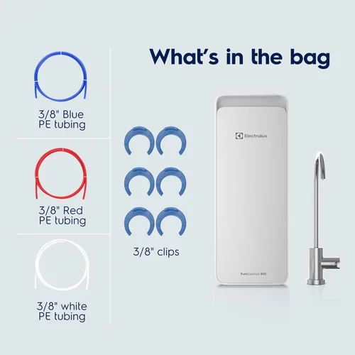 Miniatura 9 de Electrolux Sistema de ósmosis inversa WiFi 800GPD, pH mineral alcalino, filtro de agua de ósmosis inversa sin tanque, sistema de filtración de agua