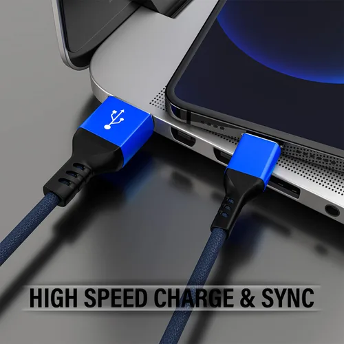 Miniatura 6 de Ironten Cable de carga para iPhone, certificado MFi de Apple, 1 paquete de 6 pies, color azul, largo, de carga rápida, sincronización de datos