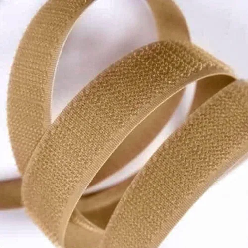 Miniatura 6 de Cinta de velcro beige de nailon de 1 pulgada de ancho, no adhesiva, 5 yardas de longitud, juego de cierres de cinta entrelazada para bolsos, ropa