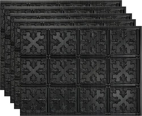 Miniatura 32 de FASÄDE Panel decorativo para salpicaduras de vinilo de estilo tradicional / patrón 10 en bronce antiguo (muestra de 6 x 6 pulgadas)