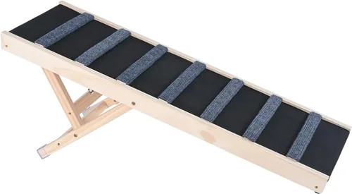 Miniatura 9 de VEVOR Rampa para Perros, Rampa Plegable para Mascotas para Cama, Rampa Ajustable para Perros Pequeños, Grandes, Viejos y Gatos, Rampa de Madera