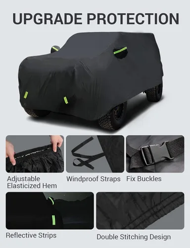 Miniatura 7 de Proadsy Funda para automóvil compatible con Ford Bronco de 4 puertas 2021-2024 2025 2026, resistente al viento, para todo tipo de clima