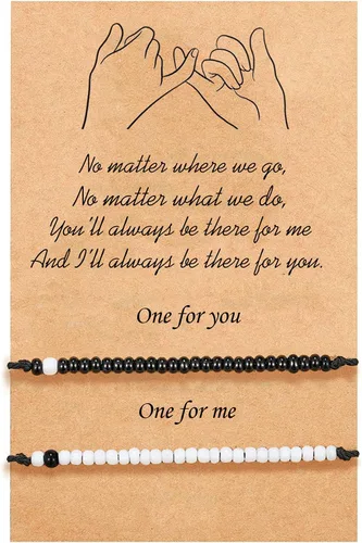Tarsus Pinky Promise - Pulseras de relación a juego para amigos, pareja y familia