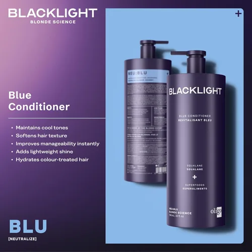 Miniatura 3 de Oligo Professionnel - Blue Conditioner - Blacklight Blonde Science NEU BLU - Eliminates Brassiness - Hydrates and Smooths for Silky Texture