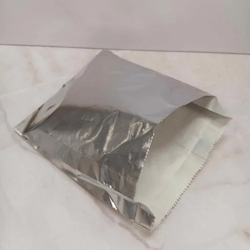 Miniatura 3 de Bolsas grandes de papel de aluminio para hamburguesa/hamburguesa con queso/sándwich, resistentes a la grasa, las mantiene calientes, color plateado