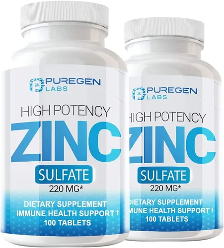 Miniatura 6 de Zinc 220mg [Alta Potencia] Suplemento – Sulfato de Zinc para Sistema de Apoyo Inmunológico 100 Tabletas