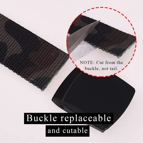 Miniatura 8 de SUMEIKE Cinturón sin níquel para hombre, no metálico, aprobado por la Tsa, correa plástica amistosa de la seguridad del aeropuerto, 1.5 '' de ancho