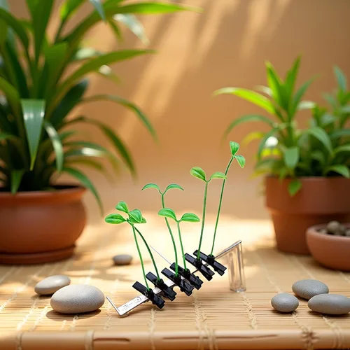 Miniatura 6 de 8 pinzas para el cabello de hierba divertidas, color verde, horquillas de brote de frijol, pasador de hierba, hoja verde, antena, horquillas