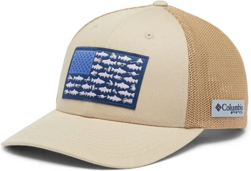 Miniatura 583 de Columbia - Gorra de malla con bandera con árboles unisex para adultos, corona alta