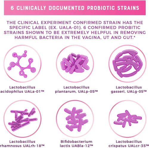 Miniatura 7 de Nutricelebrity NutriFlora-Pro Probióticos para mujeres - Apoya la salud vaginal, urinaria (UTI), sistema digestivo, dolor menstrual, levadura