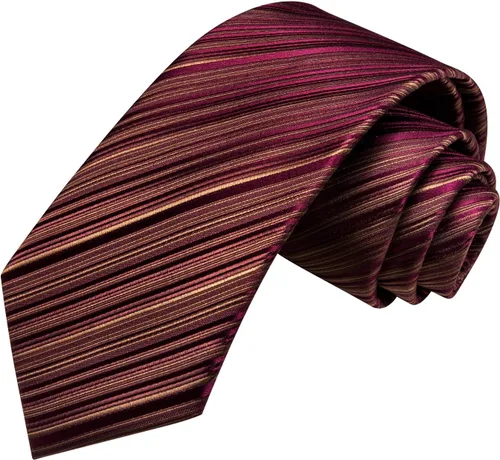 Miniatura 120 de Hi-Tie Corbatas de seda para hombre, diseño de cachemira a rayas, con bolsillo, gemelos cuadrados, conjunto formal de negocios
