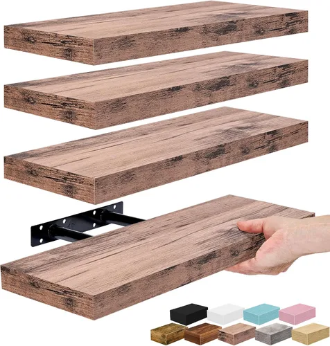 Miniatura 11 de Sorbus Estantes flotantes para pared, estante flotante de 16 pulgadas para cocina, dormitorio, sala de estar, baño, hogar y decoración de pared