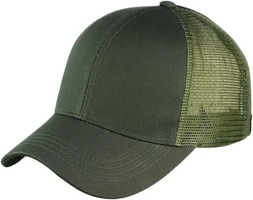 Miniatura 3 de C.C - Gorra para cola de caballo o peinado de moño desarreglado, ajustable, de malla, tipo camionero, gorra de béisbol