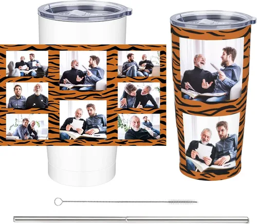 Miniatura 9 de Vaso de viaje de acero inoxidable aislado de 20 onzas con nombre y texto fotográfico personalizado, regalo para mamá, papá, amigo, regalo de Style 5