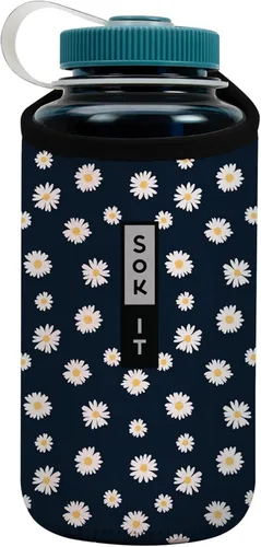 Miniatura 154 de Sok It BotlSok Funda para botella de agua con cubierta de neopreno aislante (Floral abstracto, se ajusta a CamelBak o Nalgene de 12 onzas)