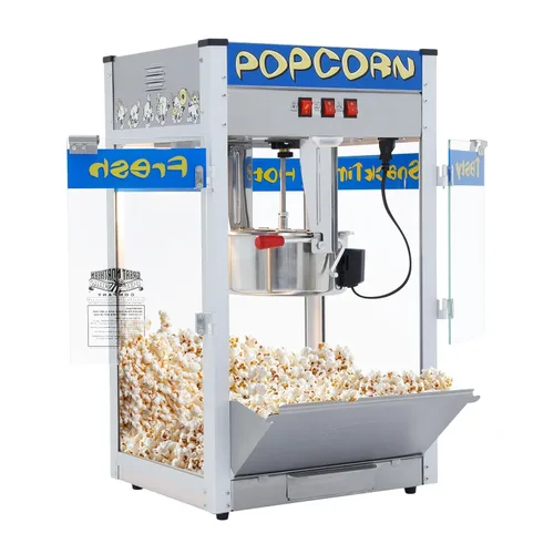 Máquina de palomitas de maíz Pop Heaven - Caldero de acero inoxidable de 12 oz, bandeja de rechazo de granos, luz de calentamiento y accesorios de