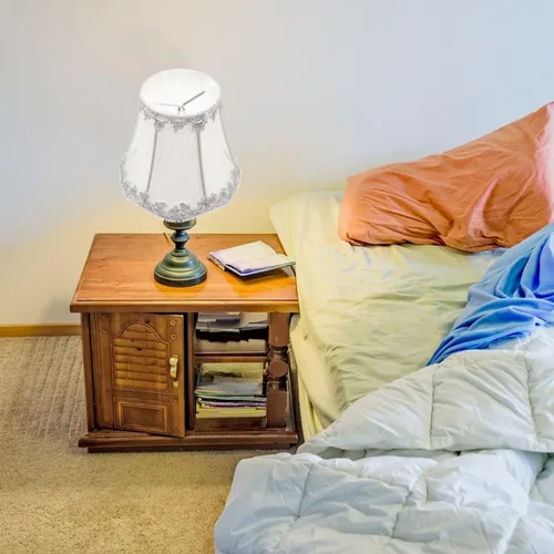 Miniatura 5 de Baluue Lámpara de tela para lámpara de araña, accesorios pequeños de tela rústica de 4.7 pulgadas, cubierta para lámparas de pie de pared de mesa