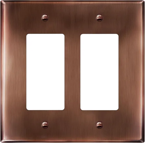 Miniatura 17 de LIDER Placa decorativa de pared de metal para interruptor o receptáculo, cubierta de salida de acero inoxidable, resistente a la corrosión