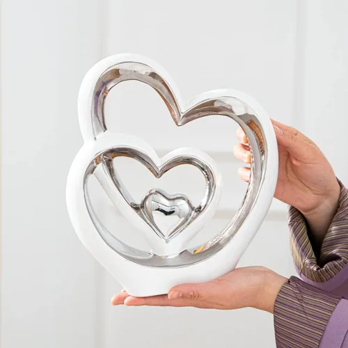 Miniatura 8 de Anding Decoración del hogar Estatua de arte moderno Escultura de porcelana Regalo de Año Nuevo Oro Decorativo Sala de estar Oficina Centro de mesa