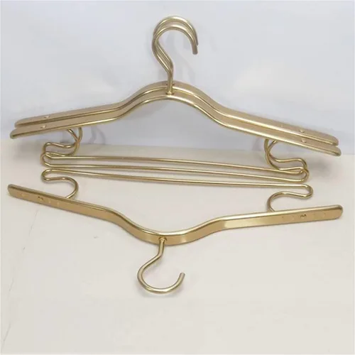 Miniatura 4 de 5pcs Metal Clothing Hanger Aluminum Alloy Thicken Winter Coat Hanging Rack Space Saver Storage Clothes Hangers(Champagne)