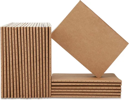 Miniatura 9 de EUSOAR Cuaderno de papel kraft A6, paquete de 8 cuadernos de 3.9 x 5.5 pulgadas, 60 páginas de tapa suave, diario de viaje, cuaderno de dibujo