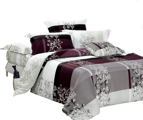 Miniatura 8 de Swanson Beddings Juego de cama floral 100% algodón: Funda de edredón, fundas de almohada., Algodón, Completo